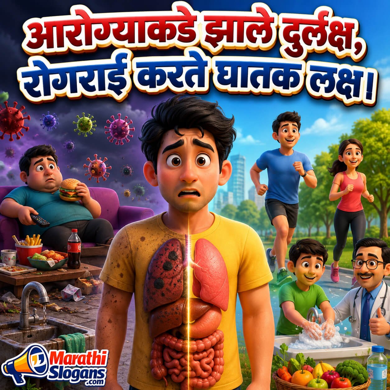 Aarogyakade Jhale Durlaksh Rogarai Karte Ghatak Laksh