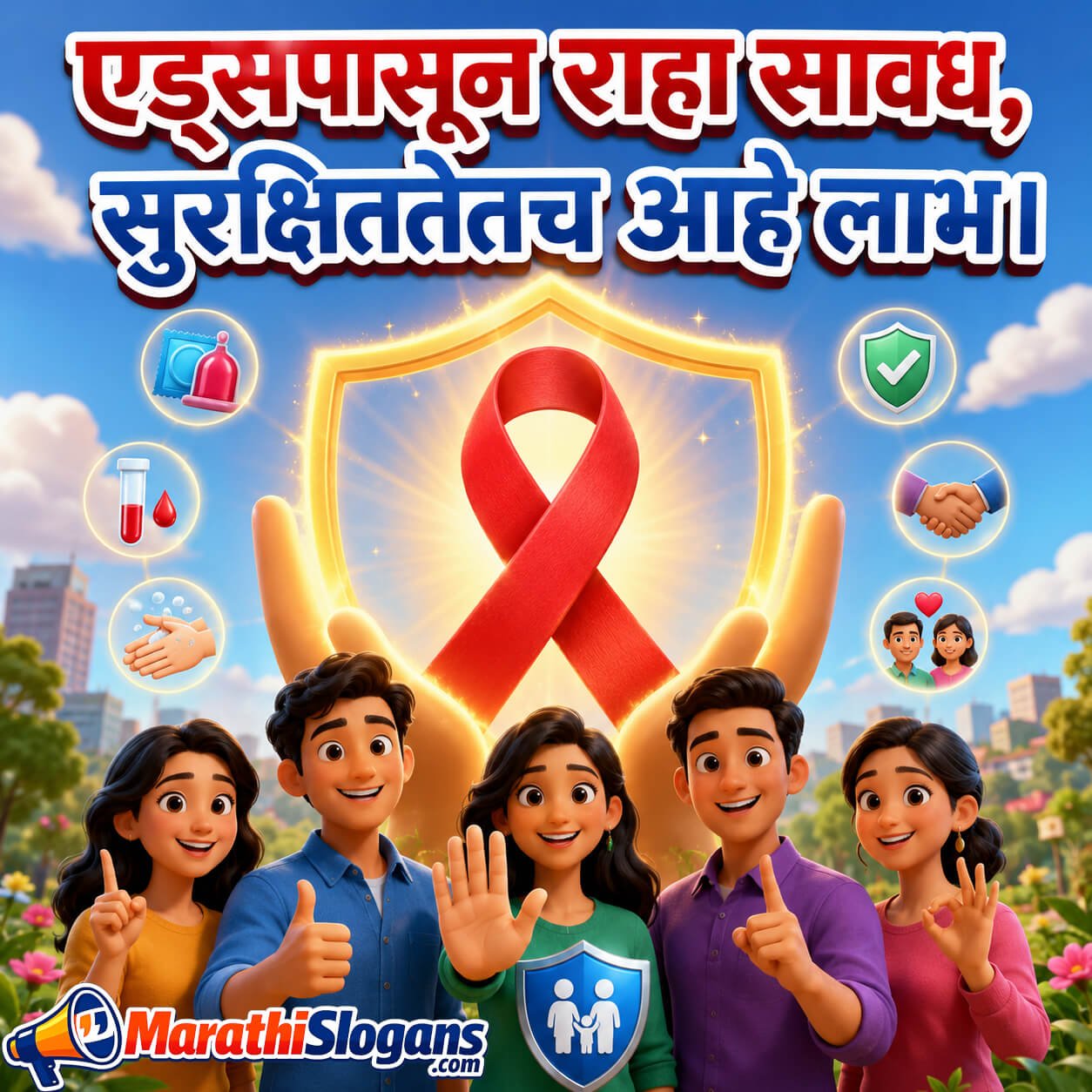 Aidspasun Raha Savadh, Surakshitetach Aahe Labh