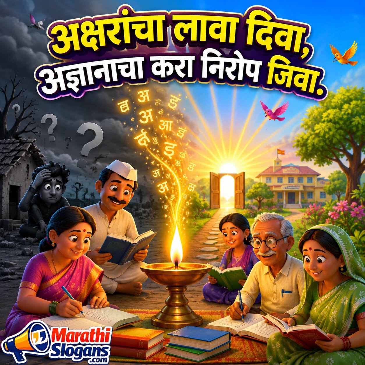 Aksharancha Lava Diva, Ajnanacha Kara Nirop Jiva