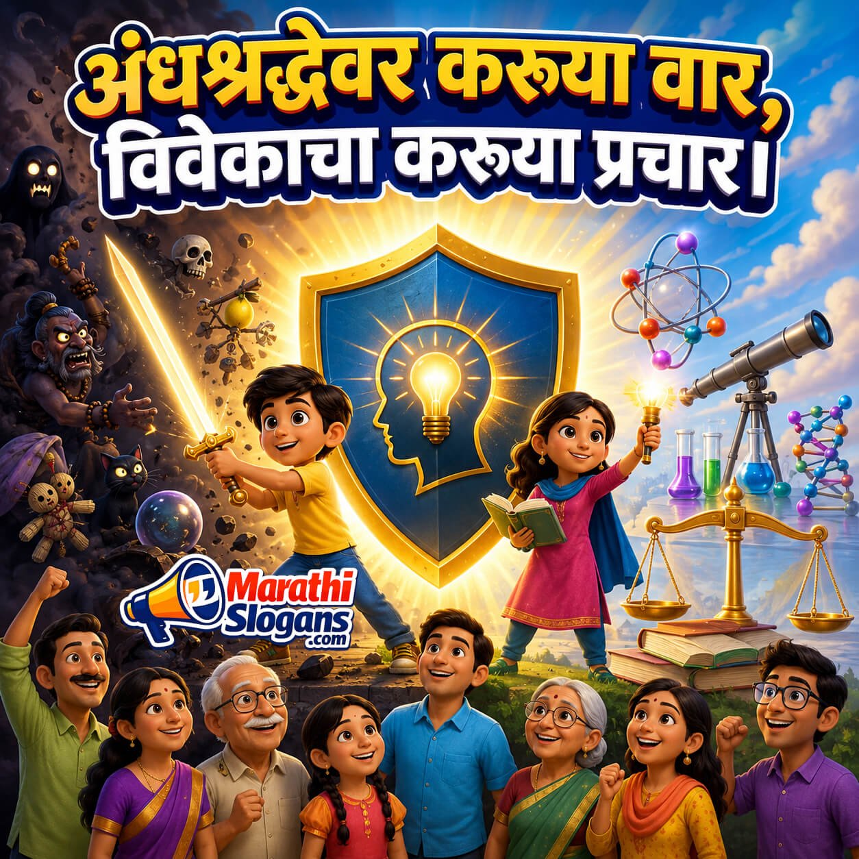 Andhashraddhevar Karuya Vaar Vivekacha Karuya Prachar