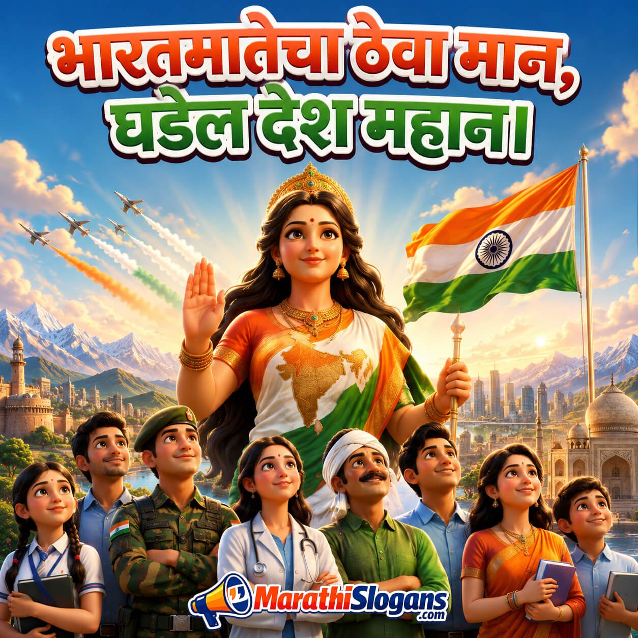 Bharatmatecha Theva Maan Ghadel Desh Mahan