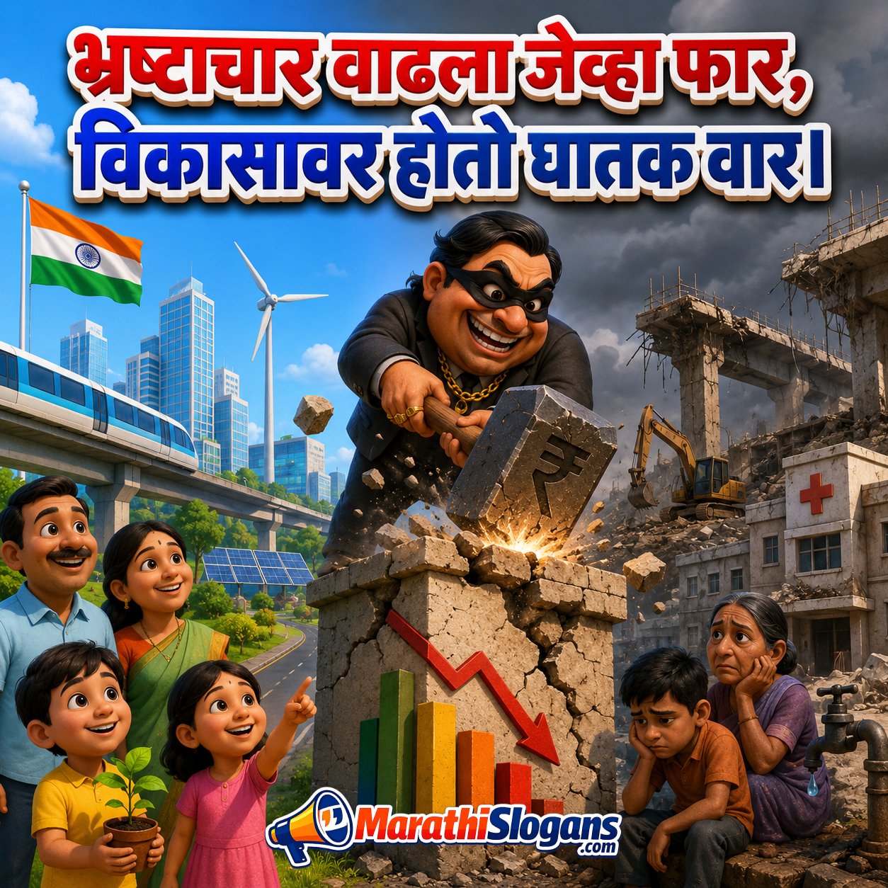 Bhrashtachar Vadhala Jevha Far Vikasavar Hoto Ghatak Vaar