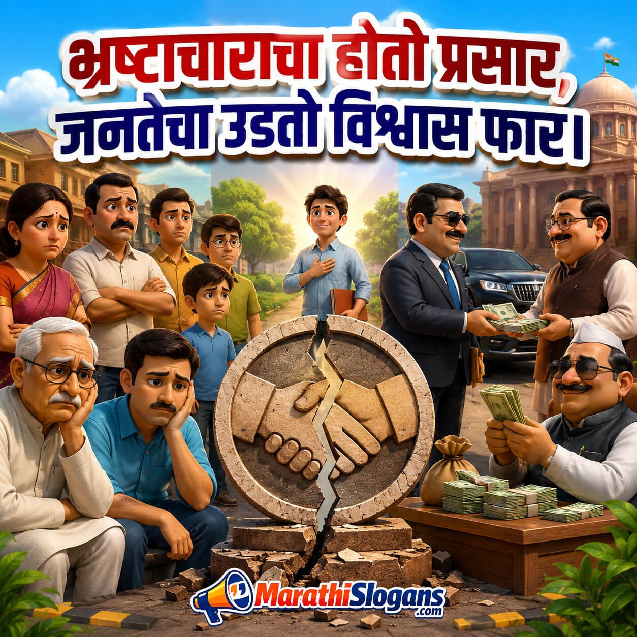Bhrashtacharacha Hoto Prasar Janatecha Udato Vishwas Far