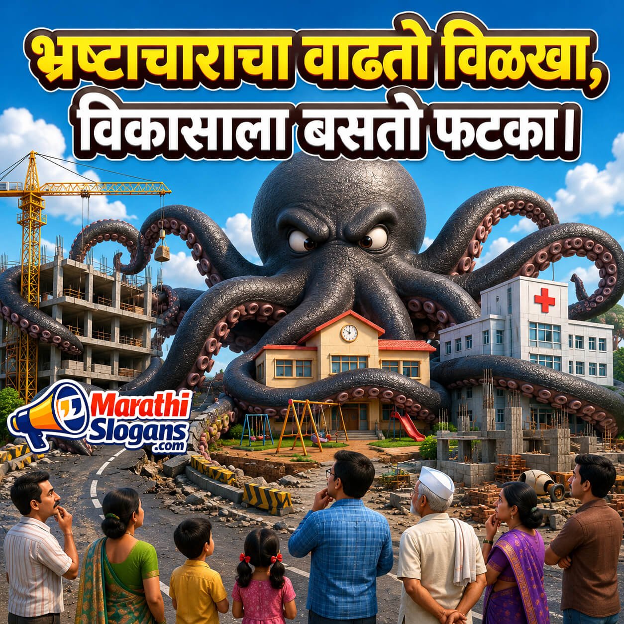 Bhrashtacharacha Vadhato Vilakha Vikasala Basato Phataka
