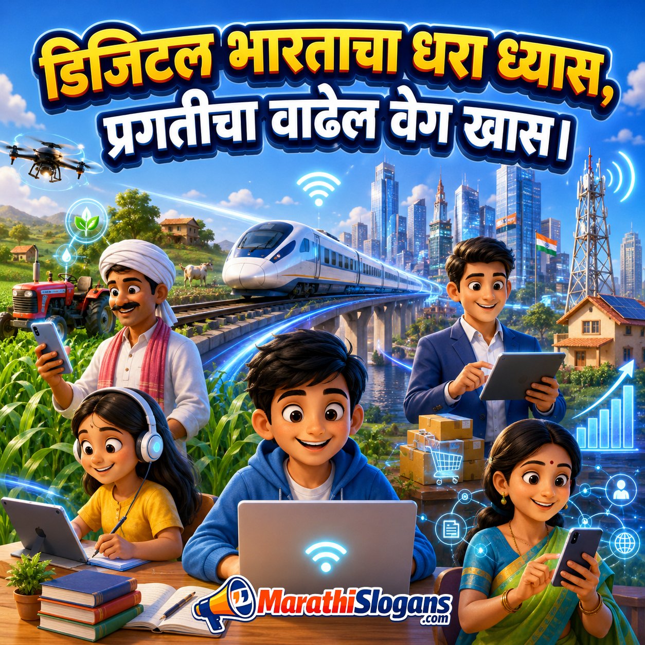 Digital Bharatacha Dhara Vadhel Veg Khas