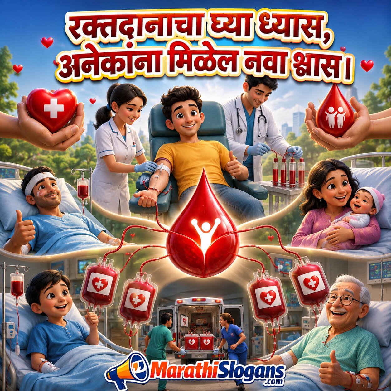 Raktadanacha Ghya Dhyas Anekanna Milel Nava Shwas