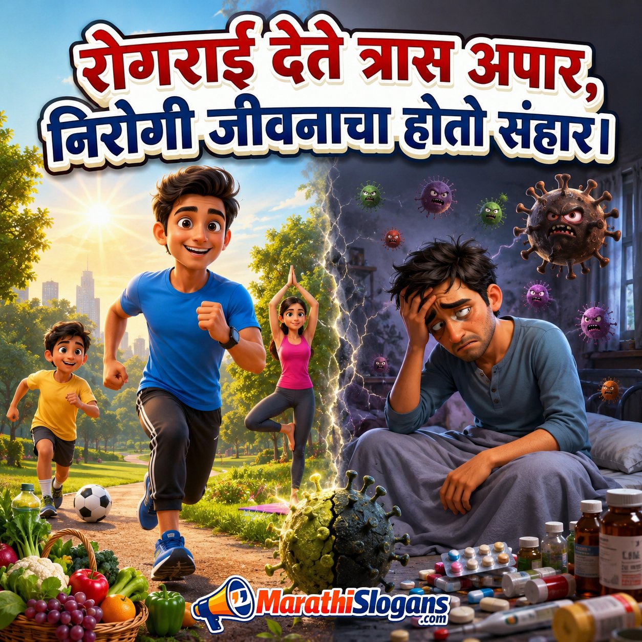 Rogarai Dete Tras Apar Nirogi Jeevanacha Hoto Sanhar