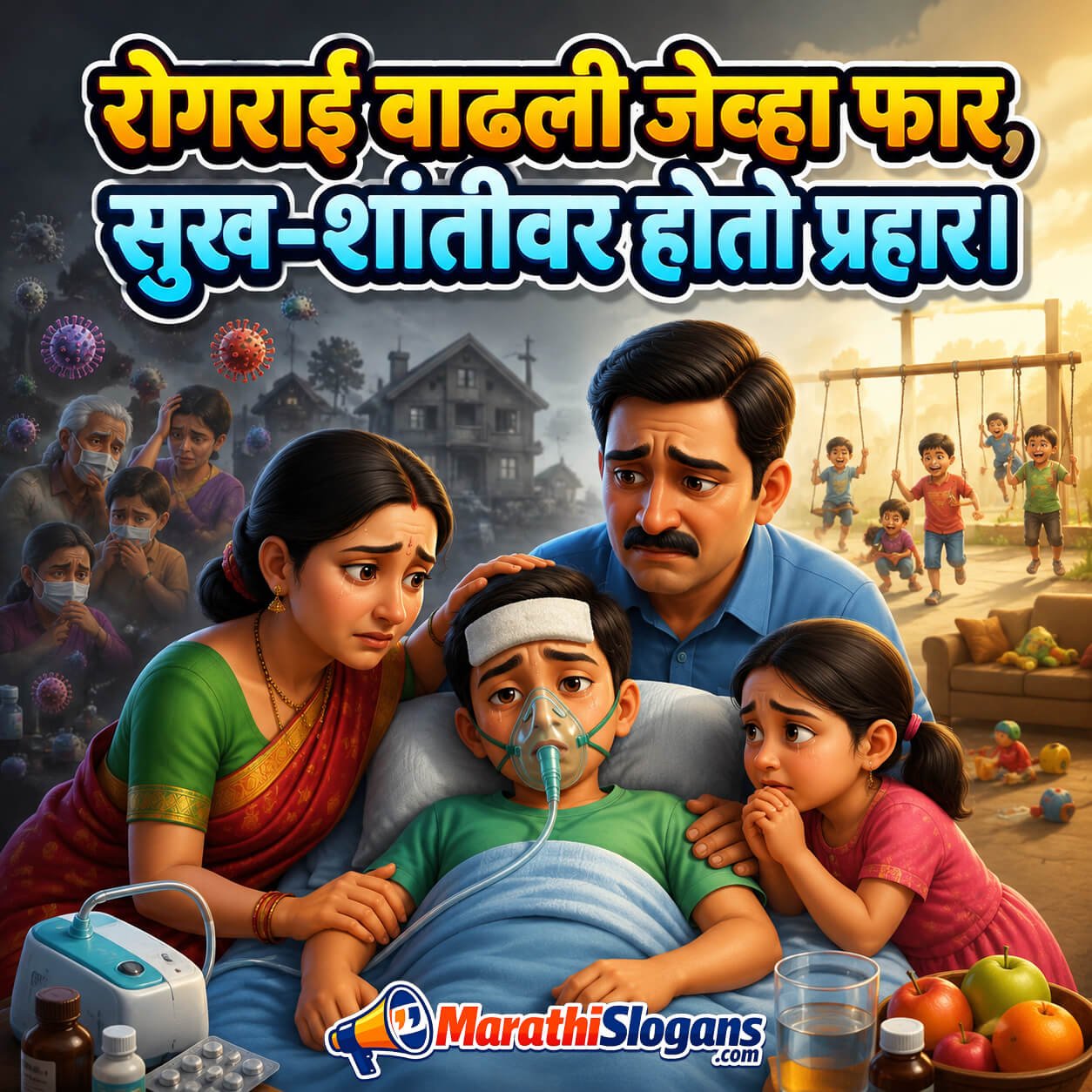 Rogarai Vadhali Jevha Phar Sukh Shantivar Hoto Prahar
