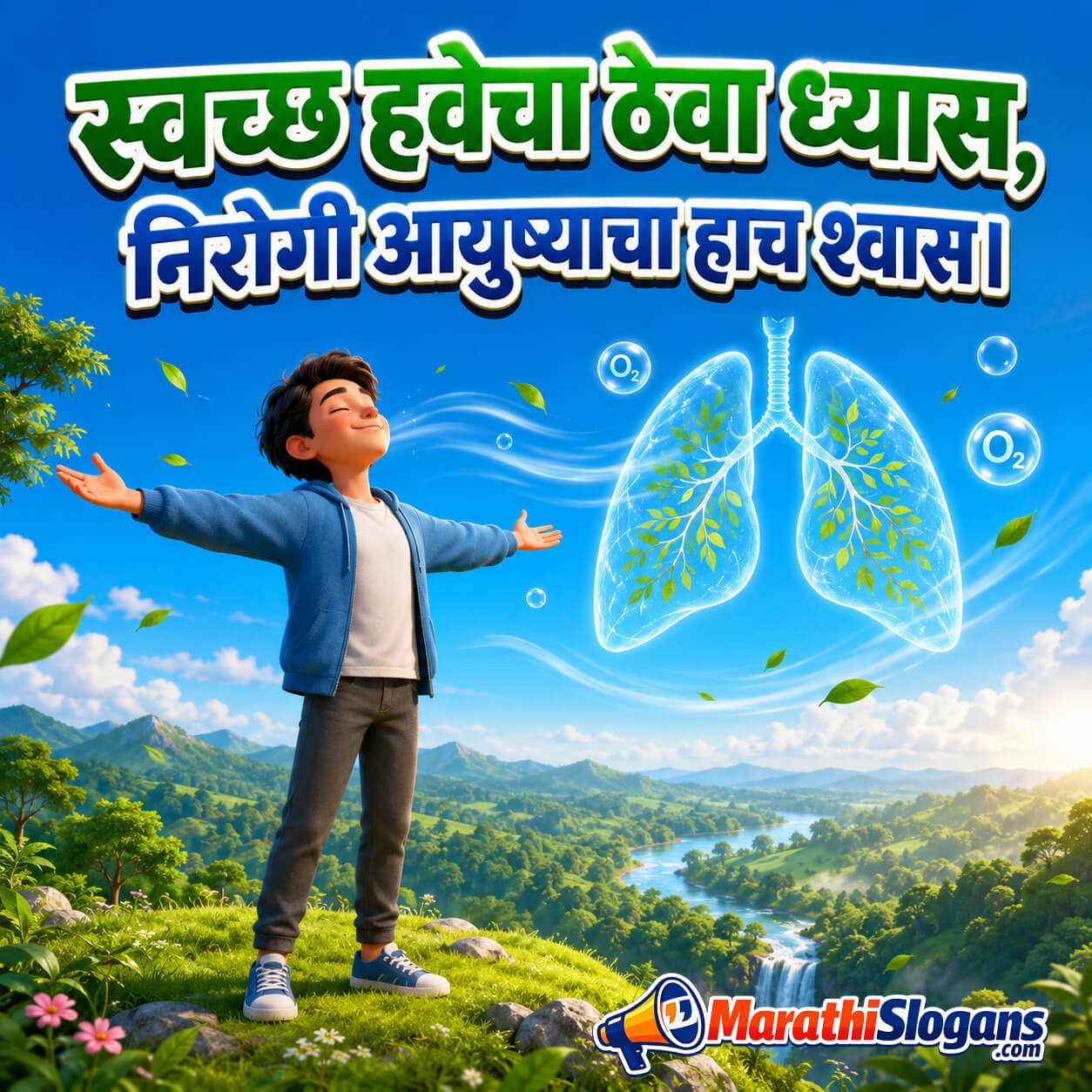 Swachh Havecha Theva Dhyas Nirogi Ayushyacha Hach Shwas