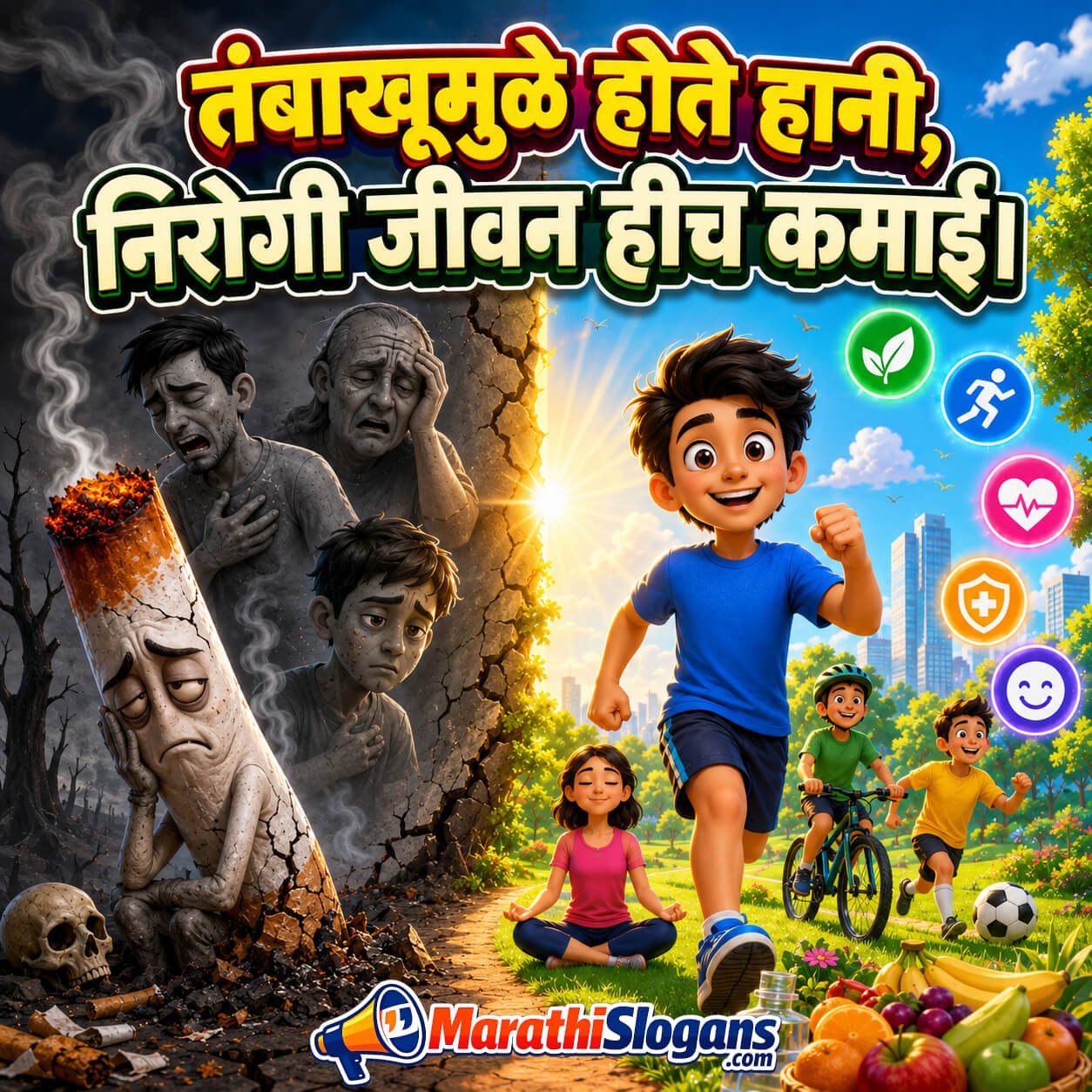 Tambakhumule Hote Hani Nirogi Jeevan Heech Kamai