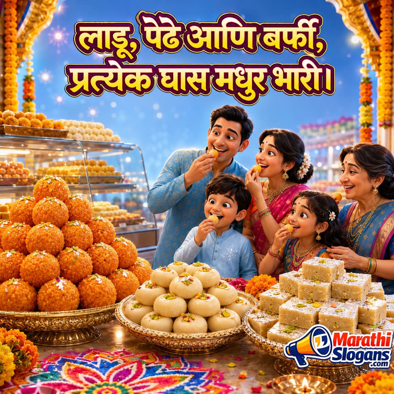 Ladu, Pedhe Ani Barfi, Pratyek Ghas Madhur Bhari