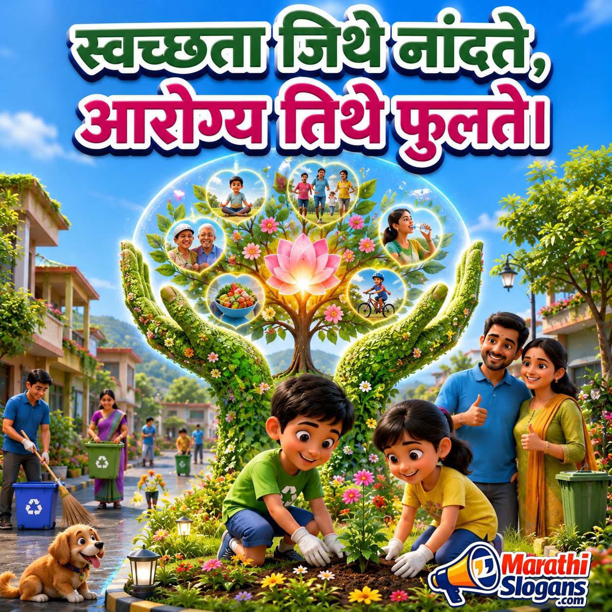 Swachhata Jithe Nandate, Arogya Tithe Phulate