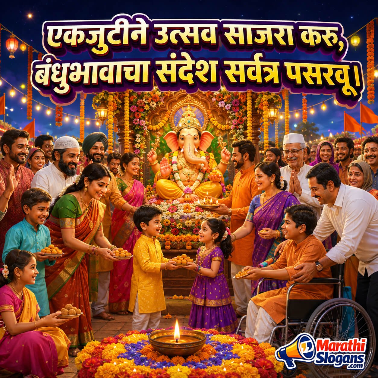Ekjutine Utsav Sajra Karu, Bandhubhavacha Sandesh Sarvatra Pasaravu