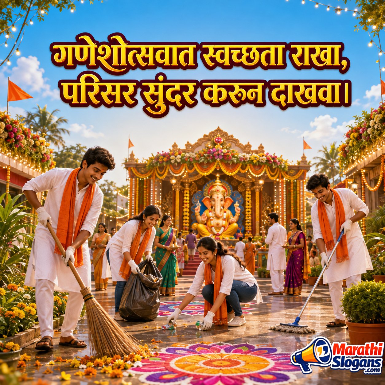 Ganeshotsavat Swachhata Rakha, Parisar Sundar Karun Dakhava