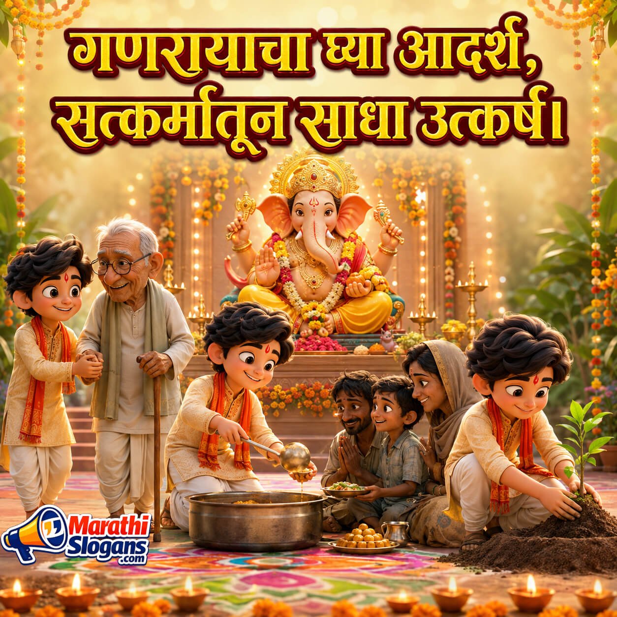 Ganrayacha Ghya Adarsh, Satkarmatun Sadha Utkarsh